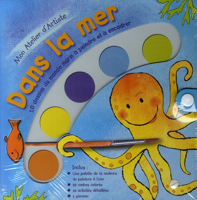 Dans la mer. 10 dessins du monde marin à peindre et à encadrer