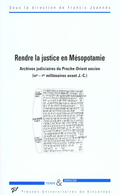 Rendre la justice en Mésopotamie
