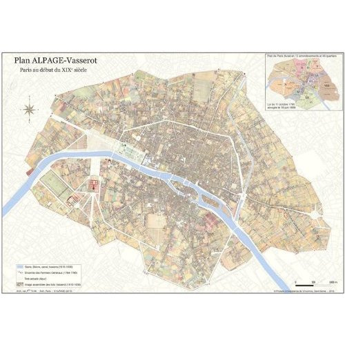 Le Plan Alpage Vasserot. Paris au début du XIXe siècle. Format A1