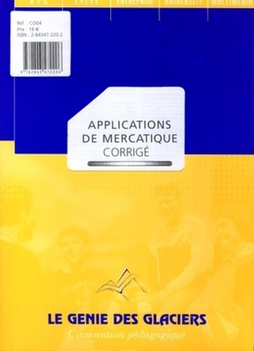 Applications de mercatique. Corrigé