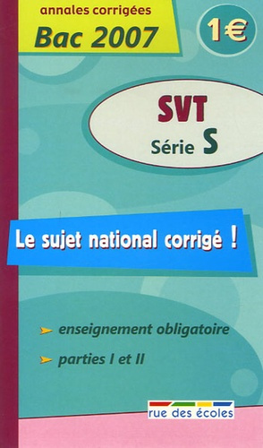SUJET NATIONAL SVT SERIE S