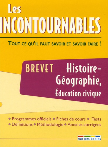 BREVET : HISTOIRE/GEOGRAPHIE/EDUCATION CIVIQUE