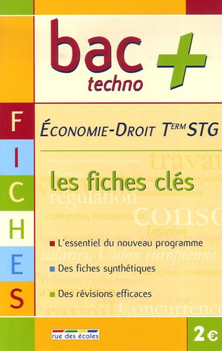 BAC  T STG ECONOMIE-DROIT FICHES