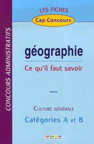 FICHES GEOGRAPHIE CATEGORIES A ET B