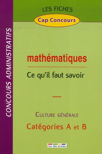 FICHES MATHS CATEGORIES A ET B