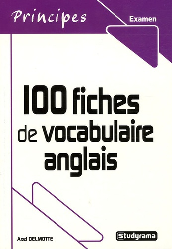 100 fiches de vocabulaire anglais