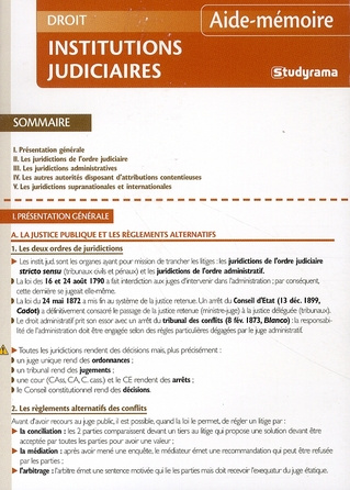 Institutions judiciaires