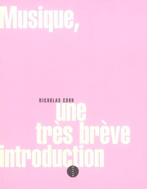 MUSIQUE, UNE TRES BREVE INTRODUCTION