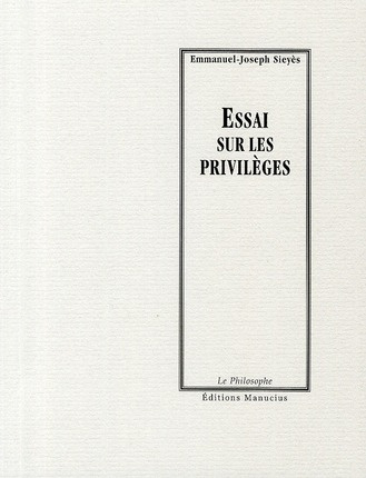 ESSAI SUR LES PRIVILEGES