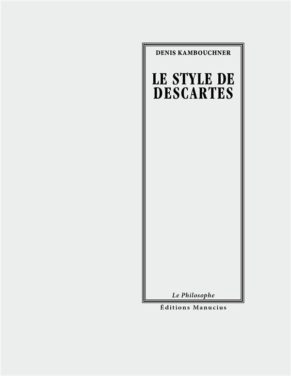 Le style de Descartes