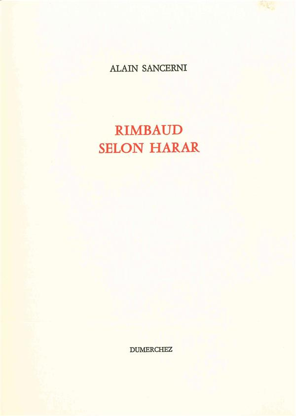 Rimbaud selon Harar
