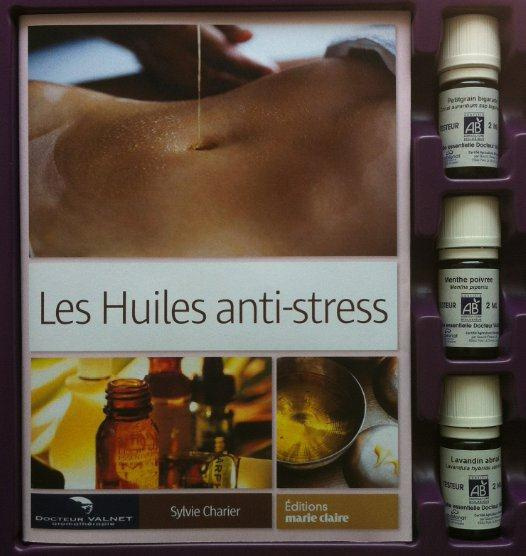 Huiles anti-stress. Coffret livre   huiles essentielles