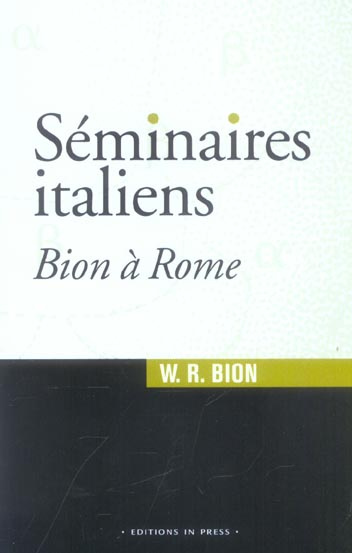 Séminaires italiens. Bion à Rome