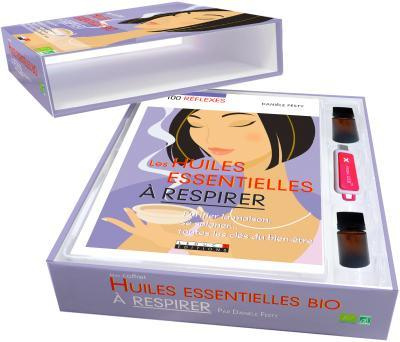 Mon coffret huiles essentielles à respirer. Avec 2 flacons d'huiles essentielles pures et bio et un