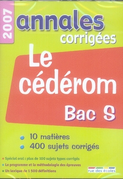 ANNALES CORRIGEES CD BAC S