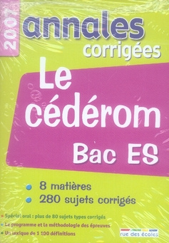 ANNALES CORRIGEES CD BAC ES