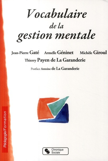 Vocabulaire de la Gestion mentale