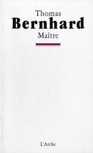 Maître. La journée d'un poète allemand vers 1980, comédie