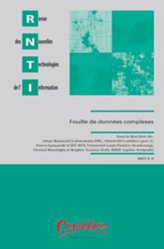 RNTI E4 REVUE DES NOUVELLES TECHNOLOGIES DE L'INFORMATION - FOUILLE DE DONNEES COMPLEXES-