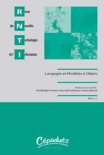 REVUE DES NOUVELLES TECHNOLOGIES DE L'INFORMATION LANGAGES ET MODELES A OBJETS 2008