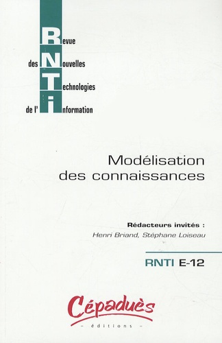 REVUE DES NOUVELLES TECHNOLOGIES DE L'INFORMATION (MODELISATION DES CONNAISSANCES)