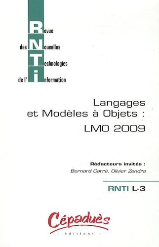 REVUE DES NOUVELLES TECHNOLOGIES DE L'INFORMATION-LANGAGES ET MODELES A OBJETS