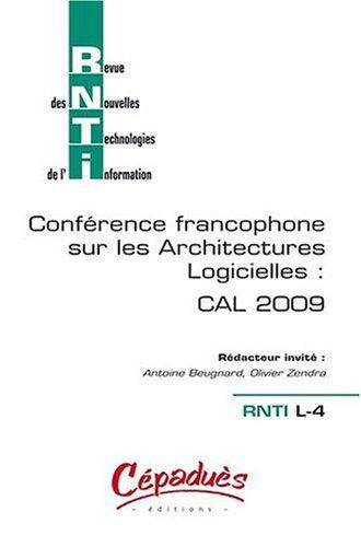 REVUE DES NOUVELLES TECHNOLOGIES DE L'INFORMATION - CONFERENCE FRANCOPHONE SUR LES ARCHITECTURES LOG