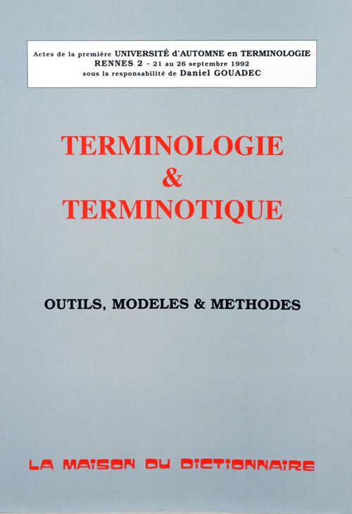 TERMINOLOGIE & TERMINOTIQUE
