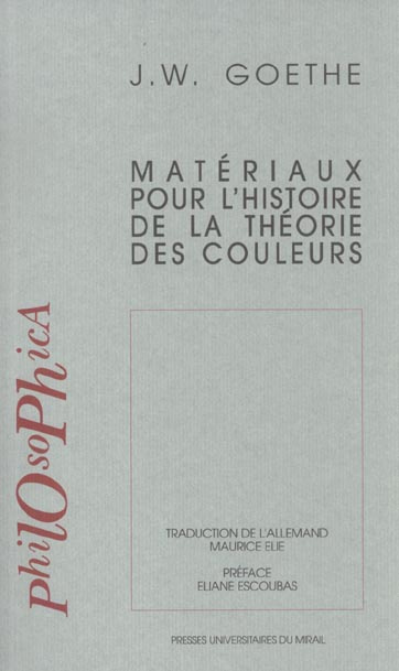Matériaux pour l'histoire de la théorie des couleurs