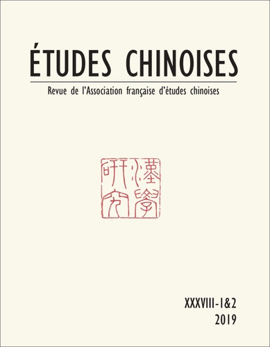 Etudes chinoises N° 38/1&2 2019