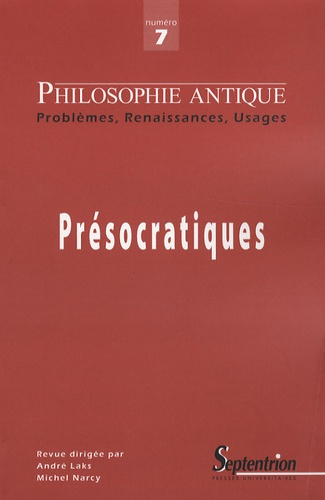 Philosophie antique N° 7/2007 : Présocratiques