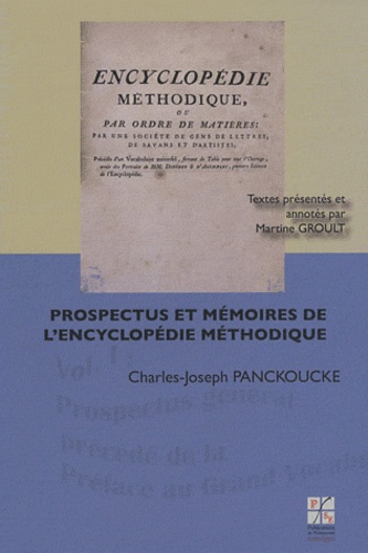 PROSPECTUS ET MEMOIRES DE L ENCYCLOPEDIE