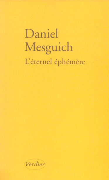 L'éternel éphémère. Suivi de Le sacrifice par Jacques Derrida