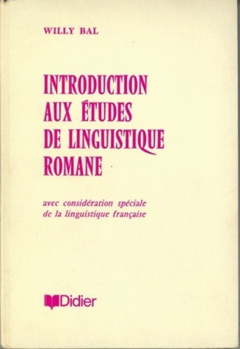 Introduction aux études de linguistique romane. avec considération spéciale de la linguistique franç