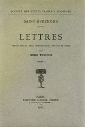 Lettres. Tome I
