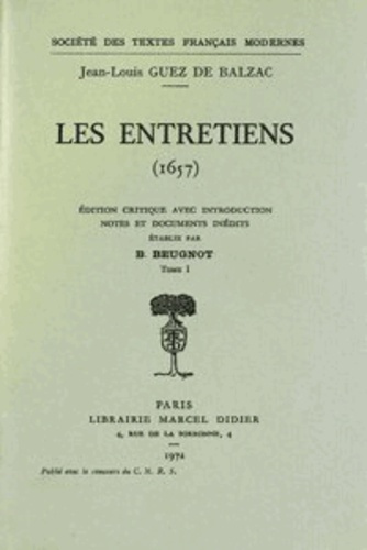 Les Entretiens. I