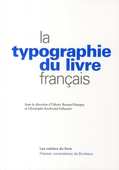 La typographie du livre français