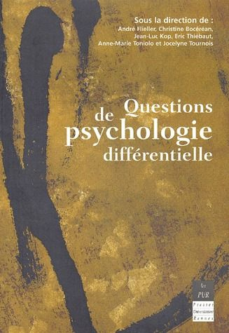 Questions de psychologie différentielle