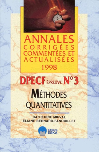 DPECF N° 3 METHODES QUANTITATIVES. Annales 1998