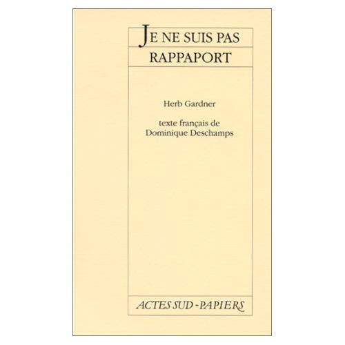 JE NE SUIS PAS RAPPAPORT