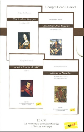 Coffret 4 volumes à l'occasion des commémorations des 175 ans de la Belgique. Histoire de la Belgiqu