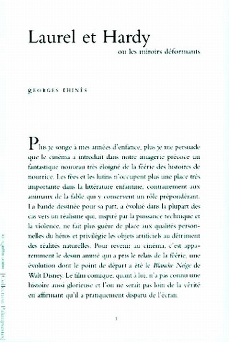 LAUREL ET HARDY OU LES MIROIRS DEFORMANTS