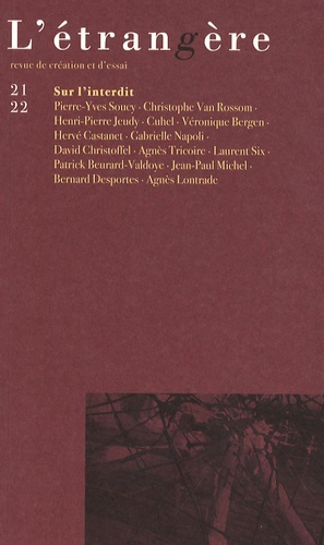 L'étrangère N° 21-22 : Sur l'interdit