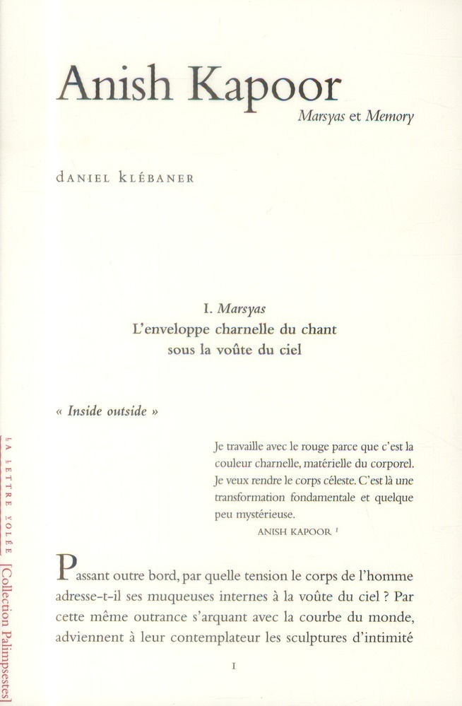 Anish Kapoor. Marsyas et Memory