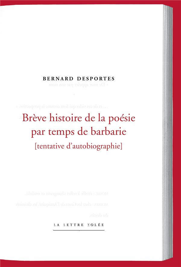 Brêve histoire de la poésie par temps de barbarie