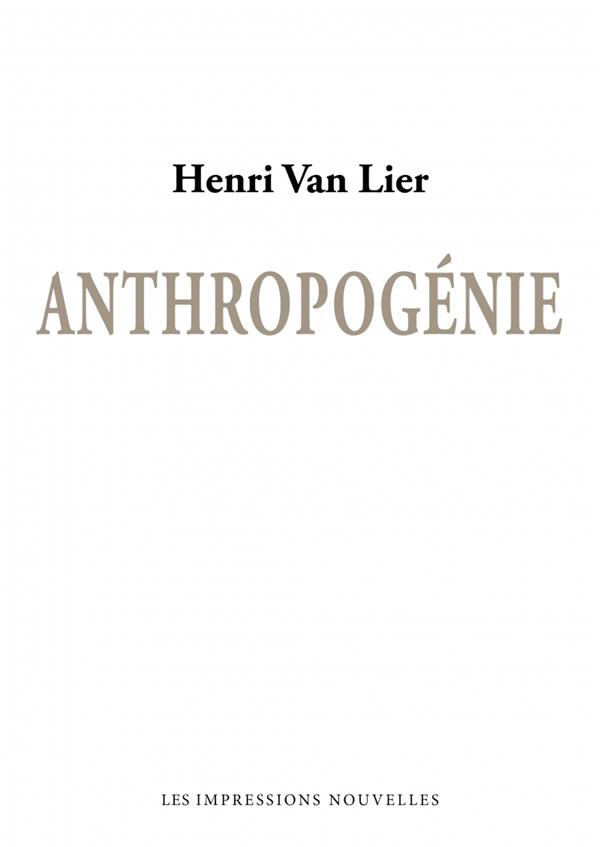 ANTHROPOGENIE