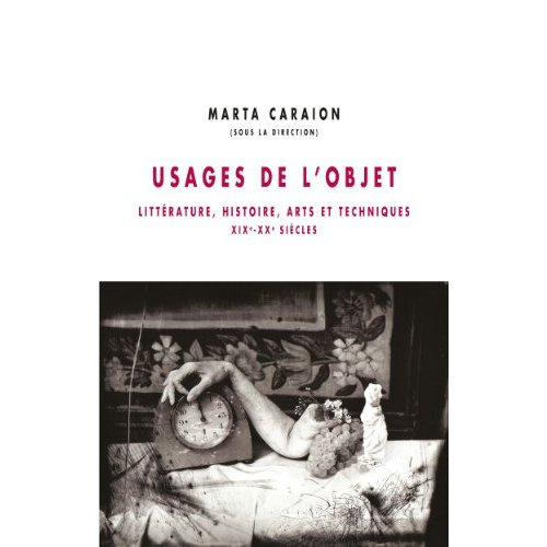 Usages de l'objet. Littérature, histoire, arts et techniques, XIXe-XXe siècles