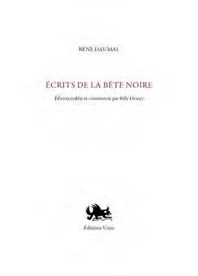 Ecrits de la bête noire