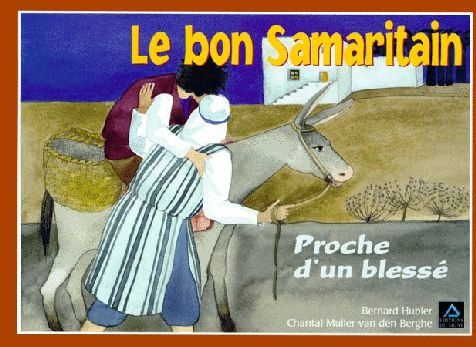 Le bon Samaritain. Proche d'un blessé