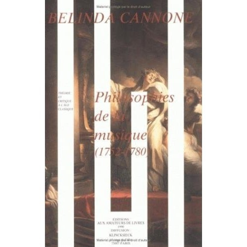 Philosophies de la musique. 1752-1789
